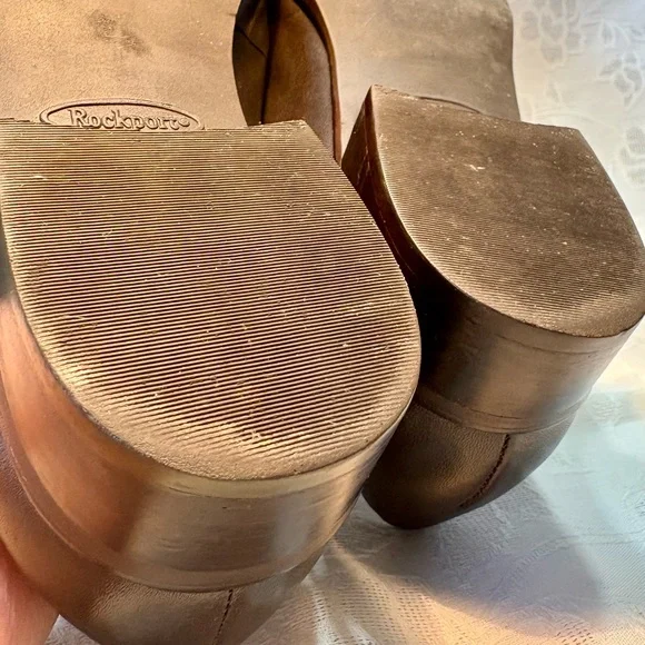 Rockport Women’s Dressy Slip-on Flats, dark Brown, Leather, Made Brazil, sz 9.5M - Picture 6 of 8